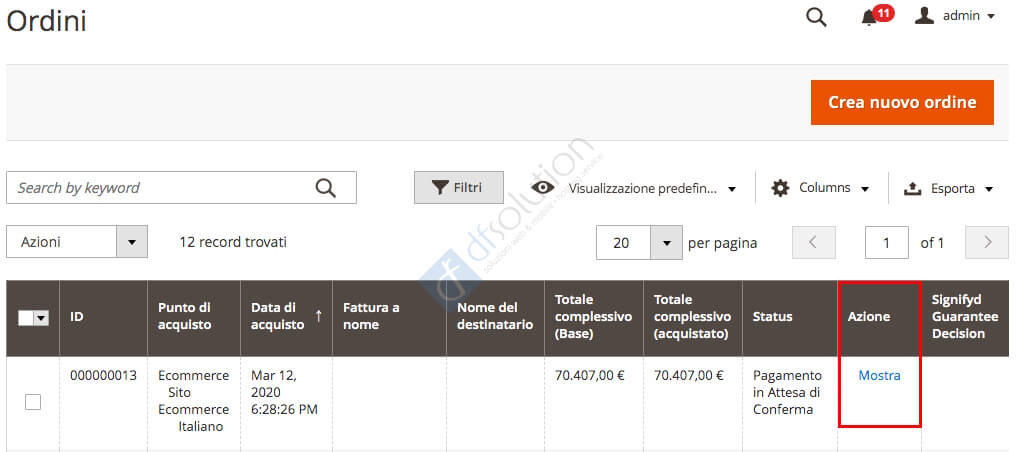 Creare fattura da ordine magento2 Creare fattura da ordine magento2