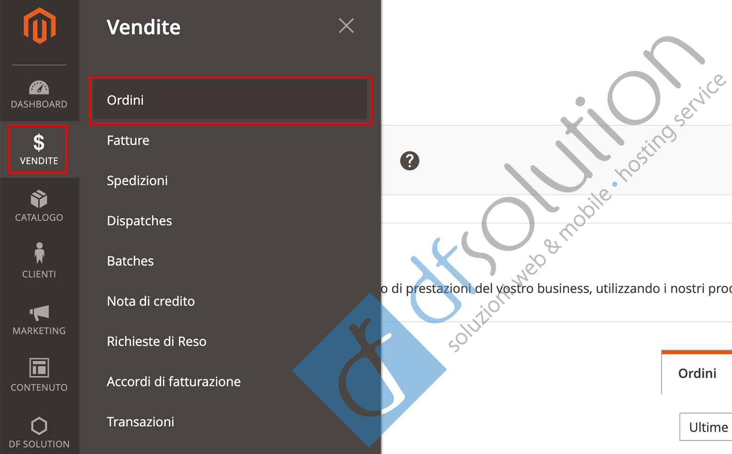 Come creare una Nota di Credito o rimborso parziale su Magento2